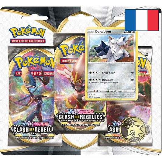 Tripack 3 Boosters - EB02 - Épée et Bouclier 2 Clash des Rebelles - Duralugon