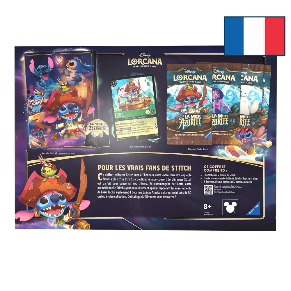 Disney Lorcana Jcc: La Mer Azurite - Coffret Collector Stitch Fr