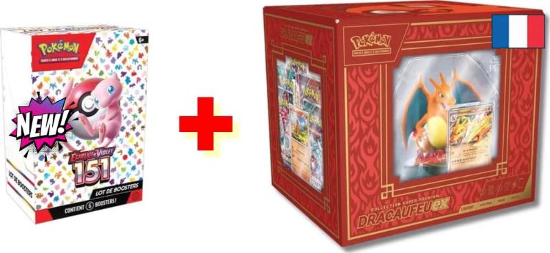 Pack - Pokemon 1 Bundle 151 Ev3.5 + Coffret Collection Super Premium Dracaufeu Ex Fr Super-Premium