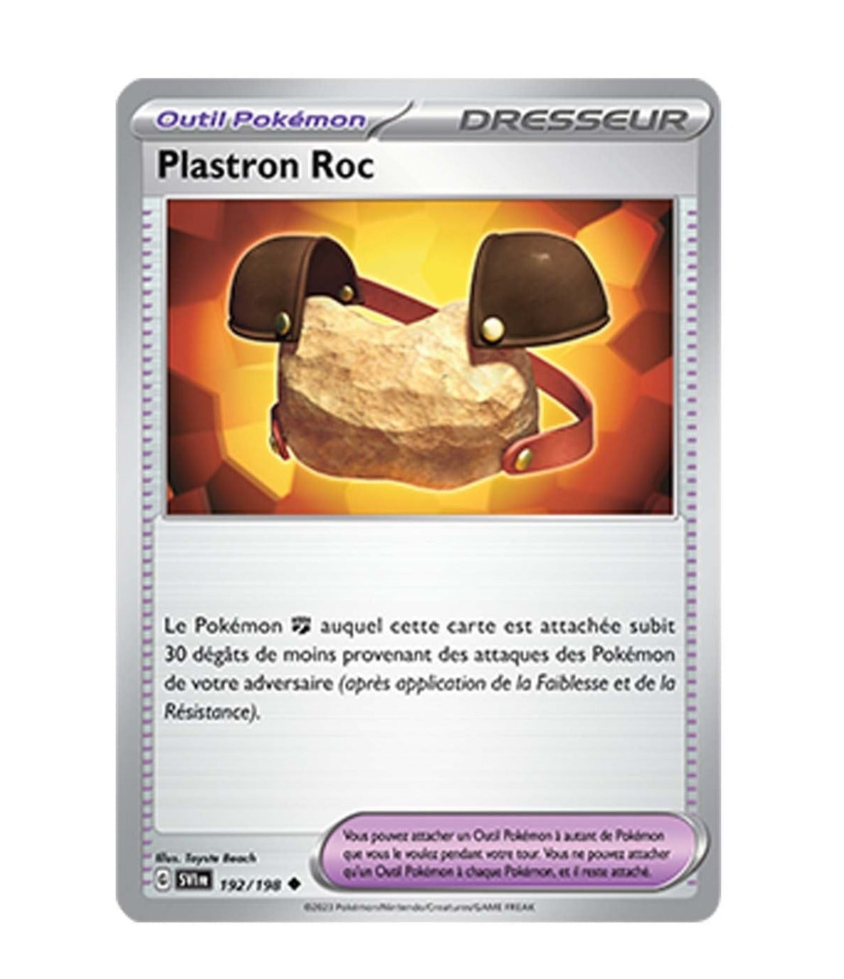 Peu commune Reverse - Pokemon - Écarlate et Violet de Base - Plastronc Roc 192/198 - Poke-Geek