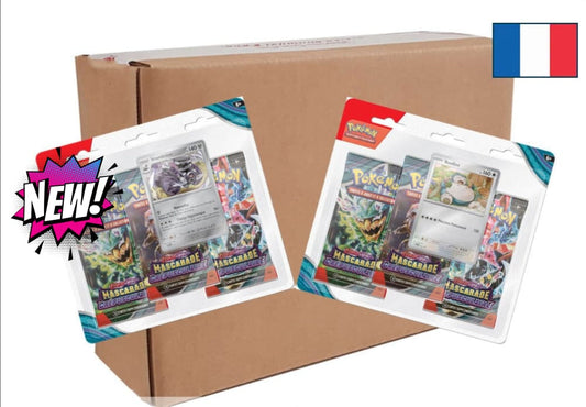 Pokémon - Carton de 12 Tri Pack de 3 boosters EV06 : Mascarade Crépusculaire - FR