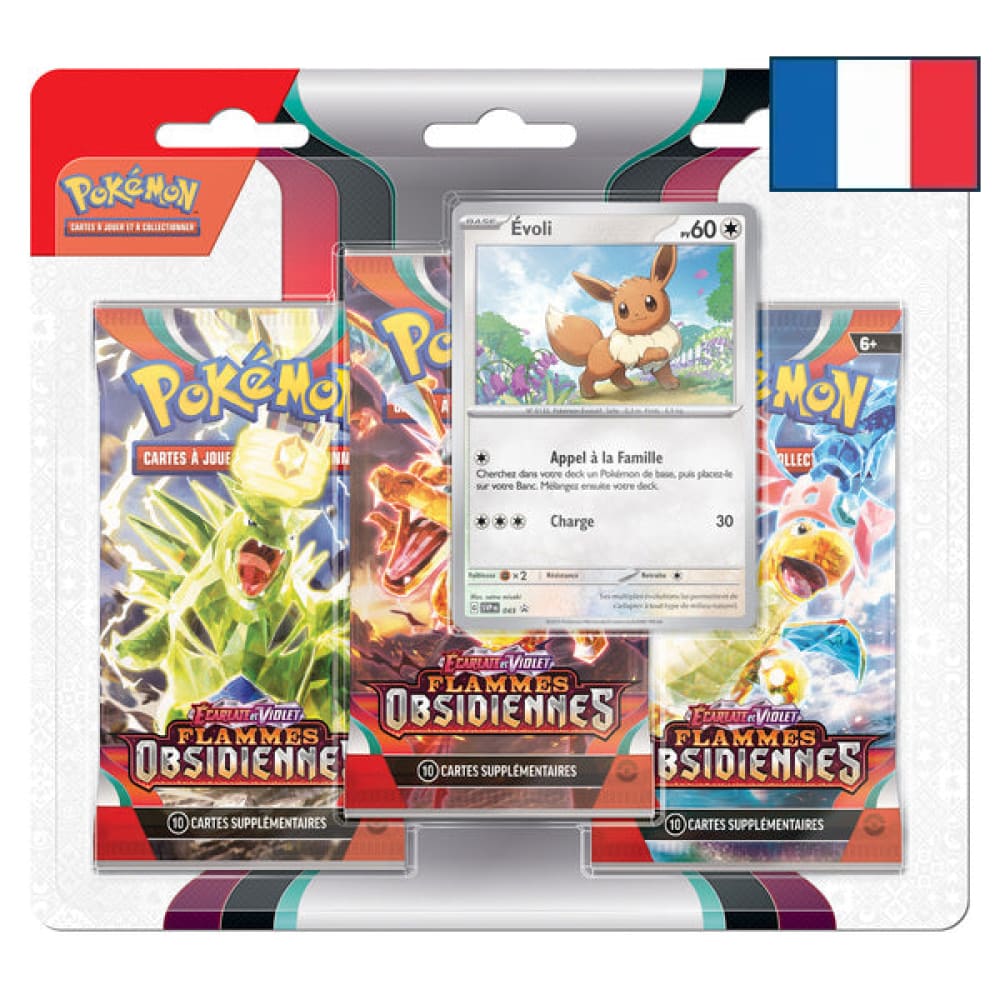 Tripack Pokémon Ev03 Flammes Obsidiennes - Fr