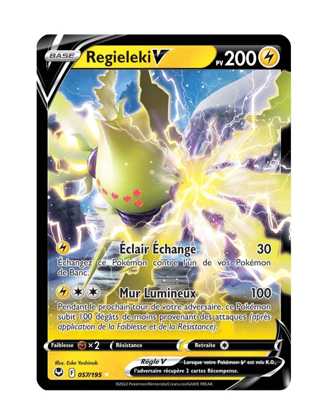 Ultra - Pokemon - Tempête Argentée - Regieleki V 57/195 - Poke-Geek